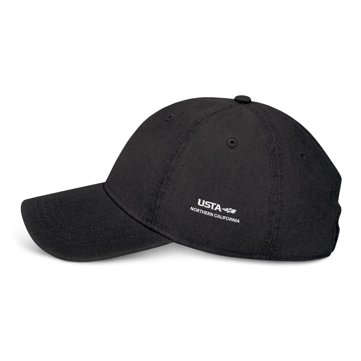 Embroidered Denim Baseball Cap — Minimal Side Logo, Adjustable Cotton Hat