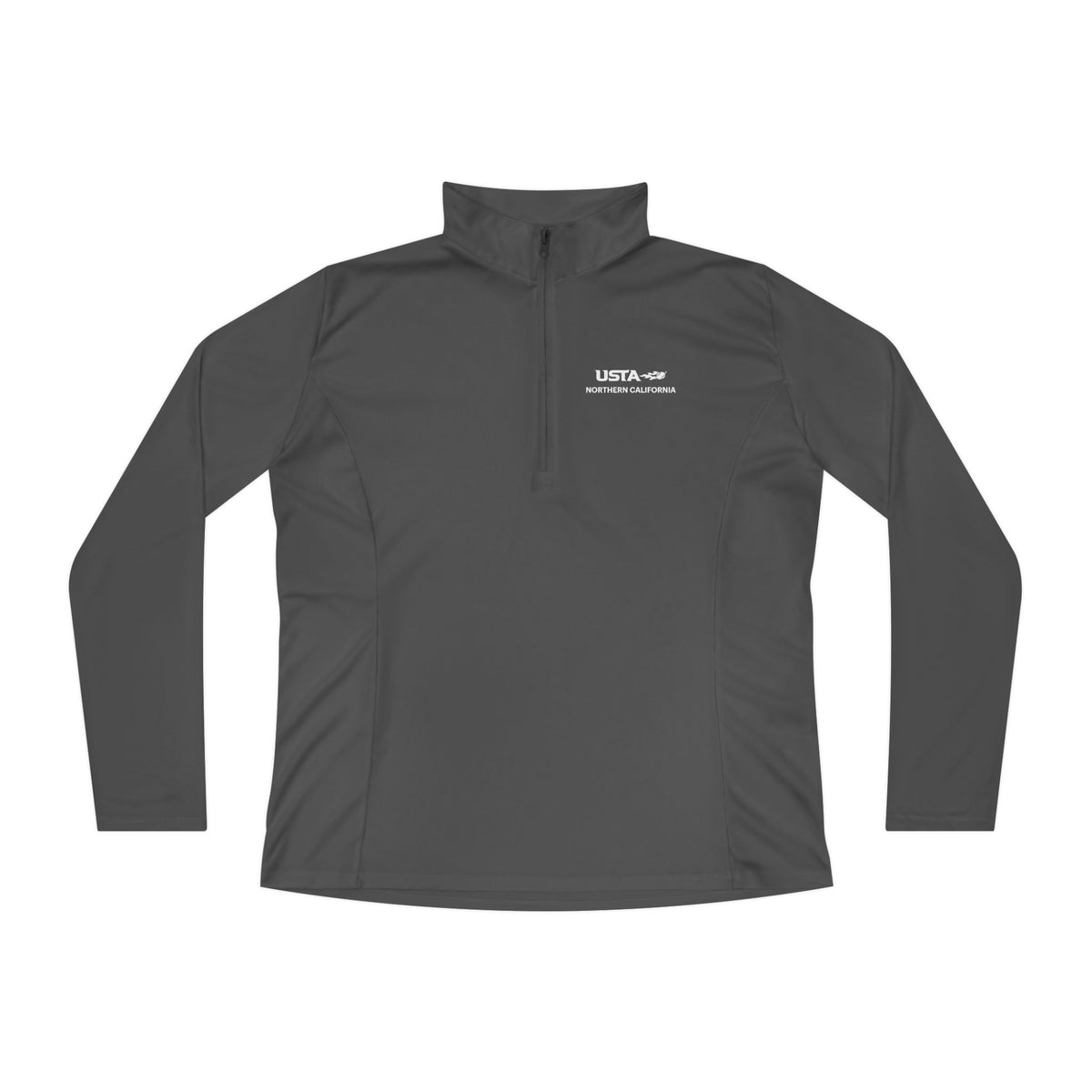 Ladies Quarter-Zip Pullover — Lightweight White Performance Pullover
