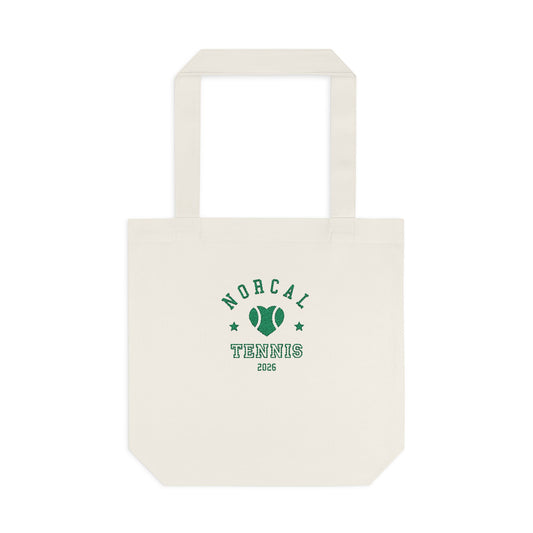 'NorCal Tennis 2026' Embroidered Heart Tote Bag