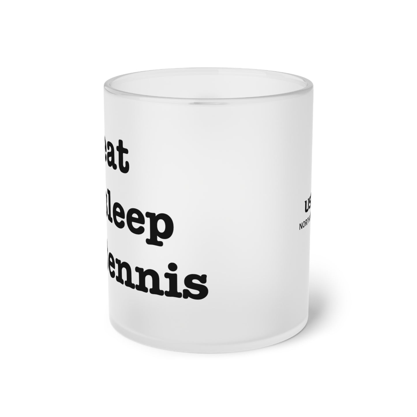 Eat Sleep Tennis check box Frosted Glass Mug