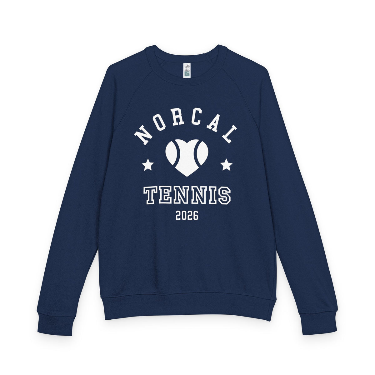 'NorCal Tennis 2026' Heart Crewneck Sweatshirt
