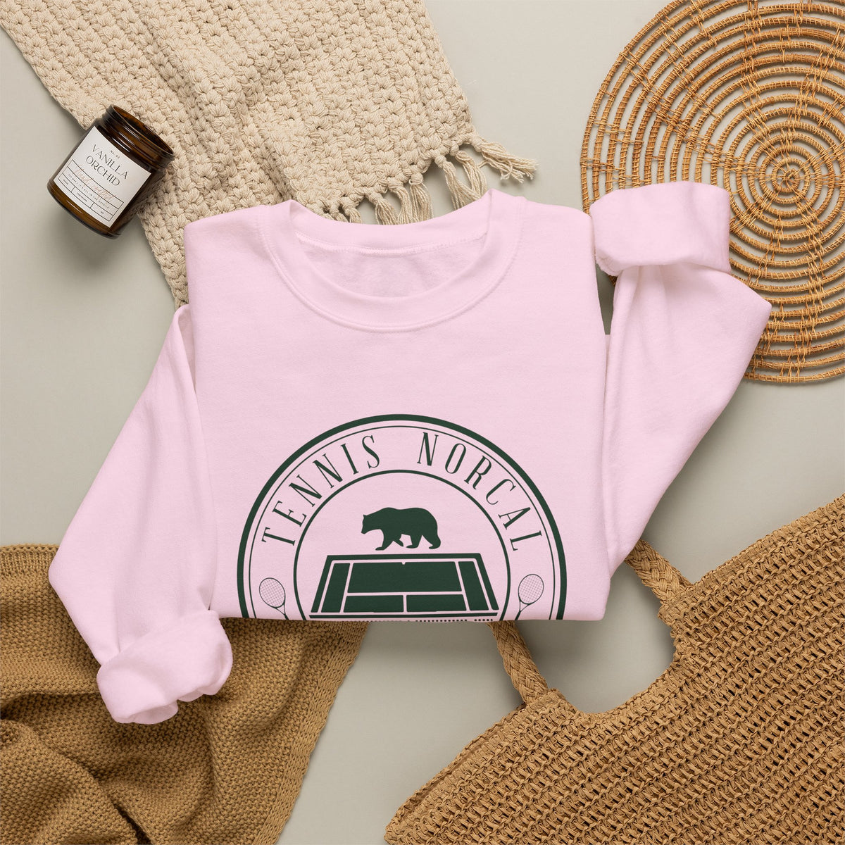 'Tennis NorCal' Bear Crewneck Sweatshirt