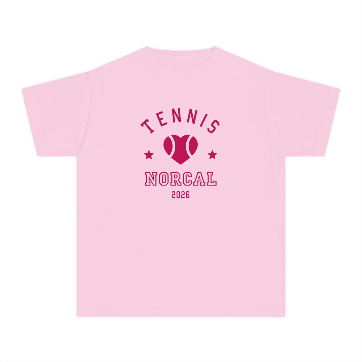 'Tennis NorCal 2026' Youth Heart Tee