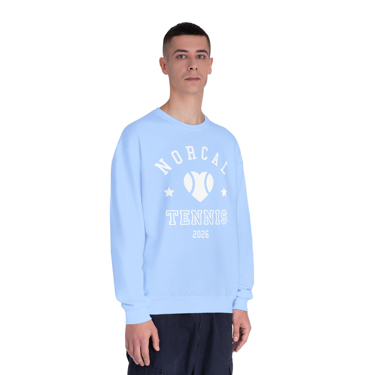 'NorCal Tennis 2026' Heart Crewneck Sweatshirt