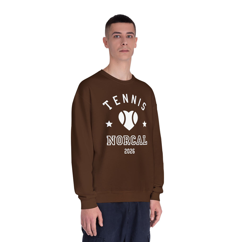 'Tennis NorCal 2026' Heart Crewneck Sweatshirt