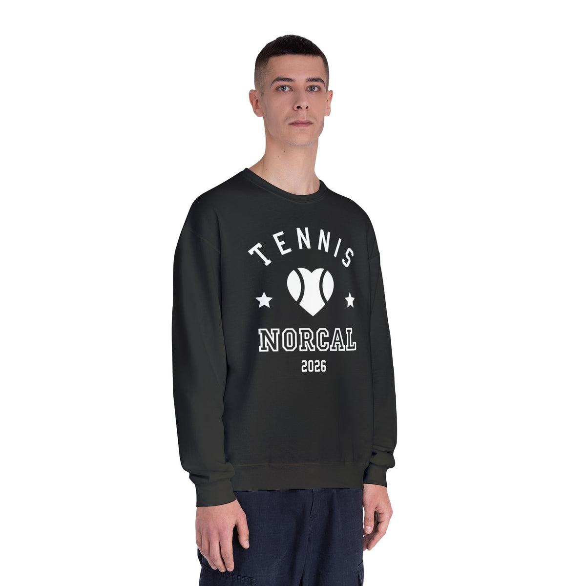 'Tennis NorCal 2026' Heart Crewneck Sweatshirt