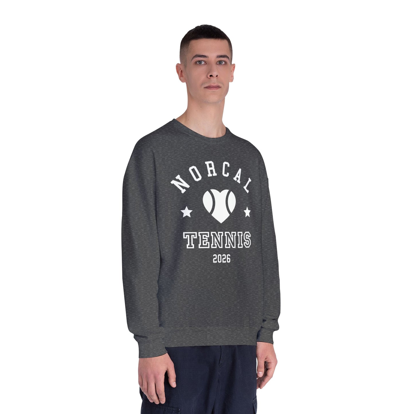 'NorCal Tennis 2026' Heart Crewneck Sweatshirt