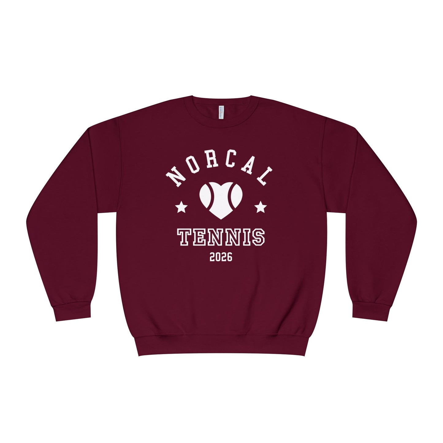 'NorCal Tennis 2026' Heart Crewneck Sweatshirt