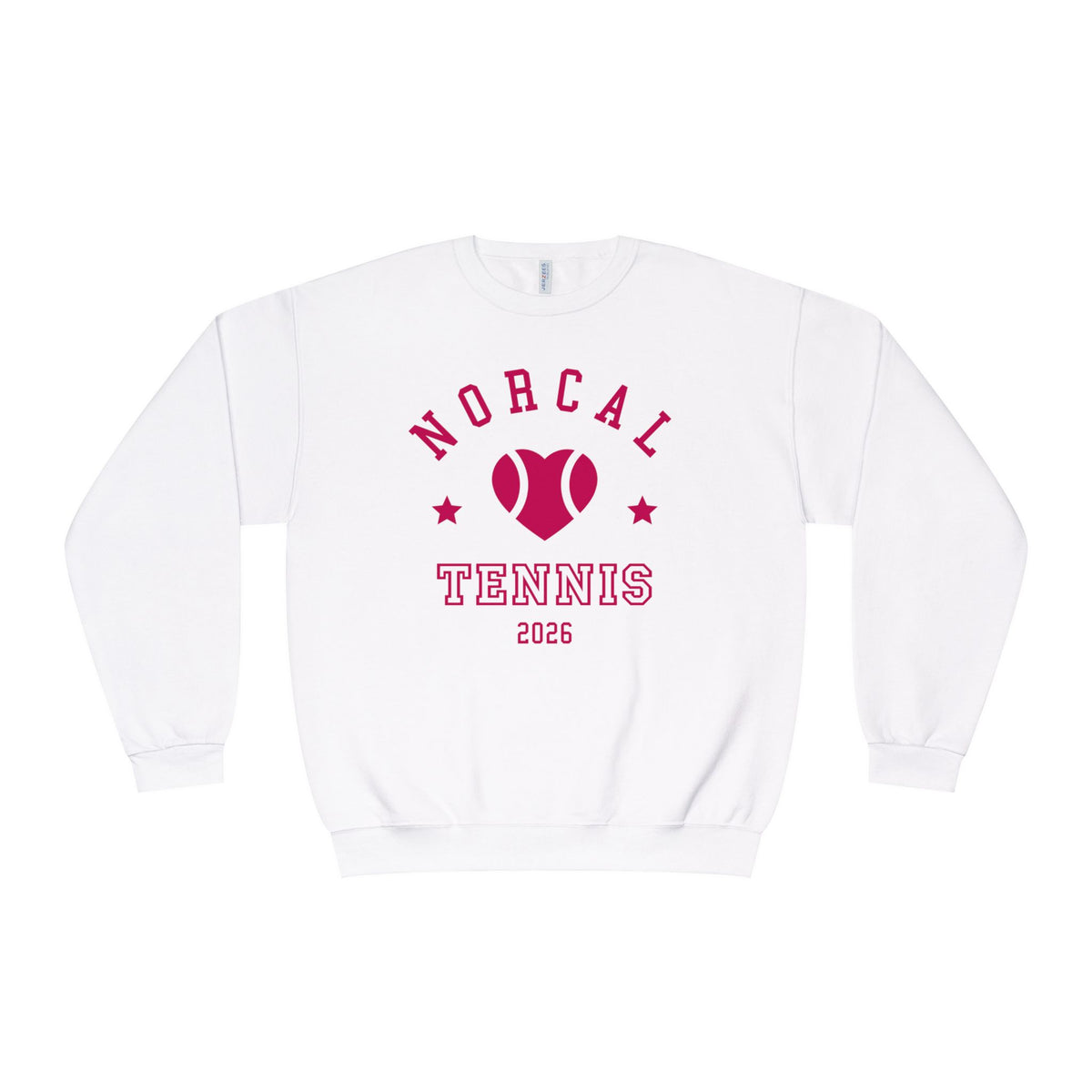 'NorCal Tennis 2026' Heart Crewneck Sweatshirt