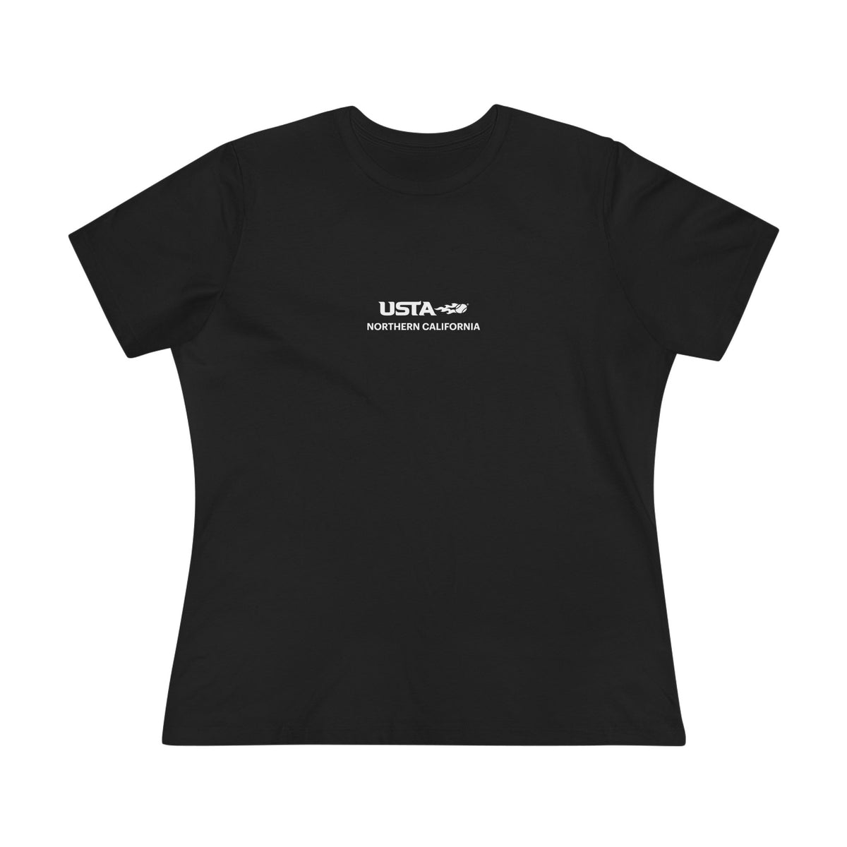 USTA Northern California Women's Cotton Tee — Minimal Tennis Logo Shirt