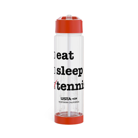 Eat Sleep Tennis check box Infuser Water Bottle