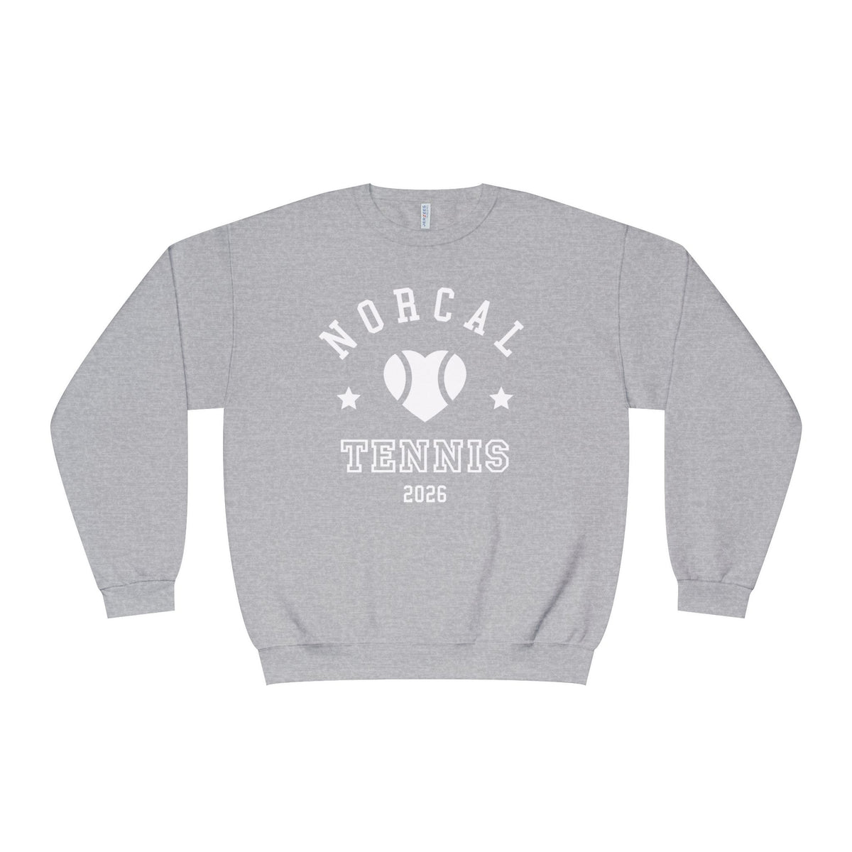 'NorCal Tennis 2026' Heart Crewneck Sweatshirt