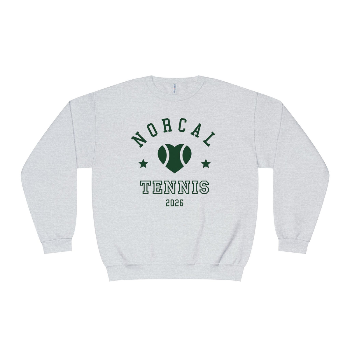 'NorCal Tennis 2026' Heart Crewneck Sweatshirt