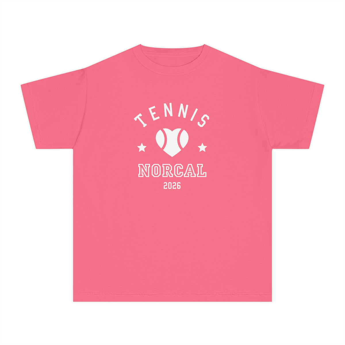 'Tennis NorCal 2026' Youth Heart Tee