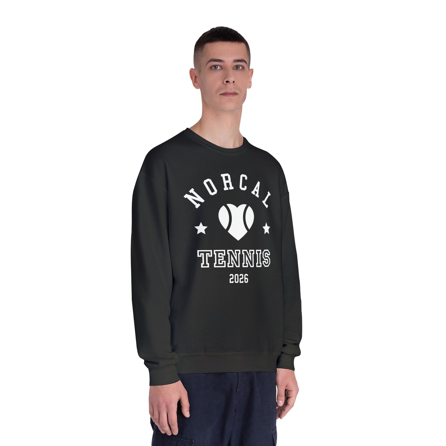 'NorCal Tennis 2026' Heart Crewneck Sweatshirt