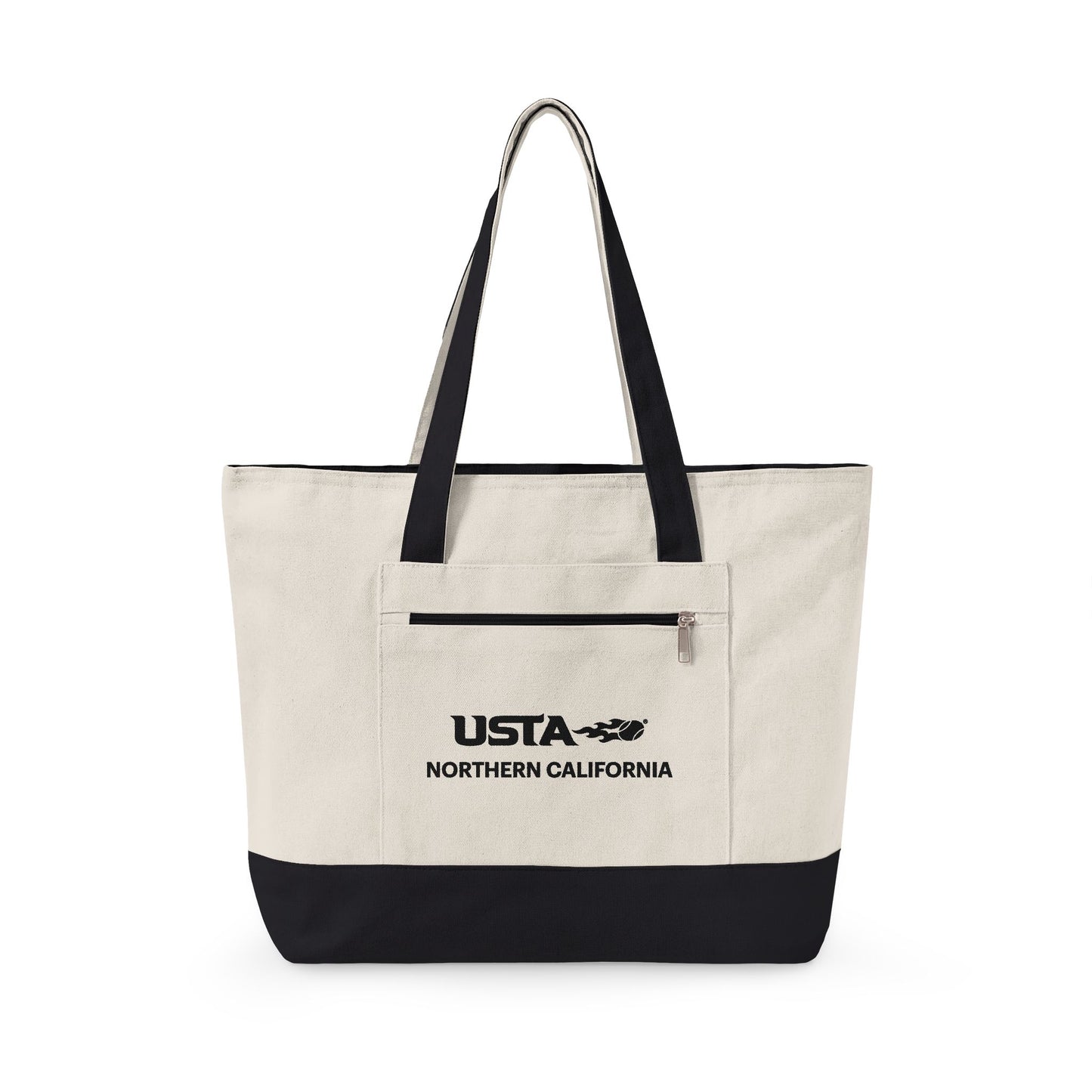 USTA Logo Canvas Zipper Tote Bag