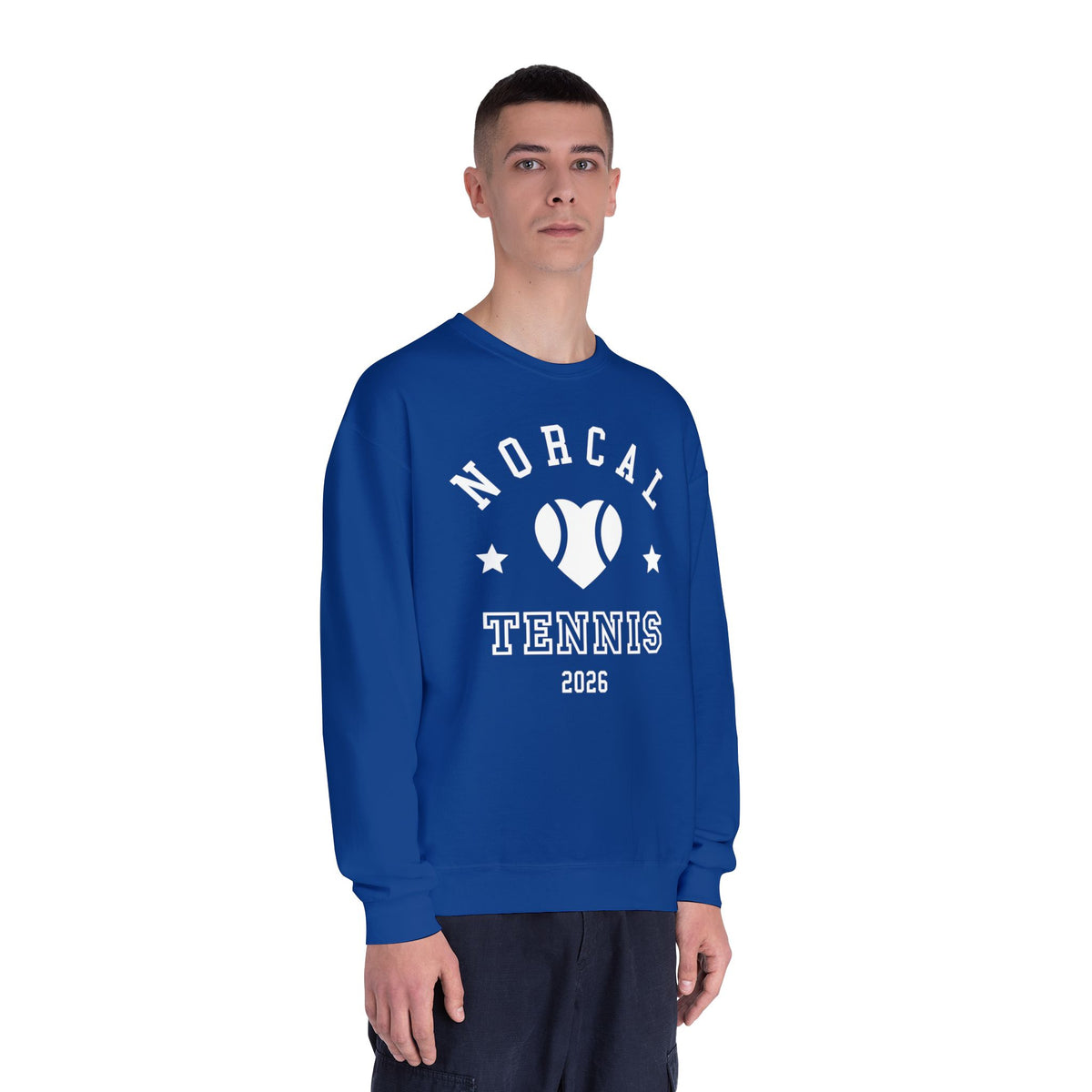'NorCal Tennis 2026' Heart Crewneck Sweatshirt