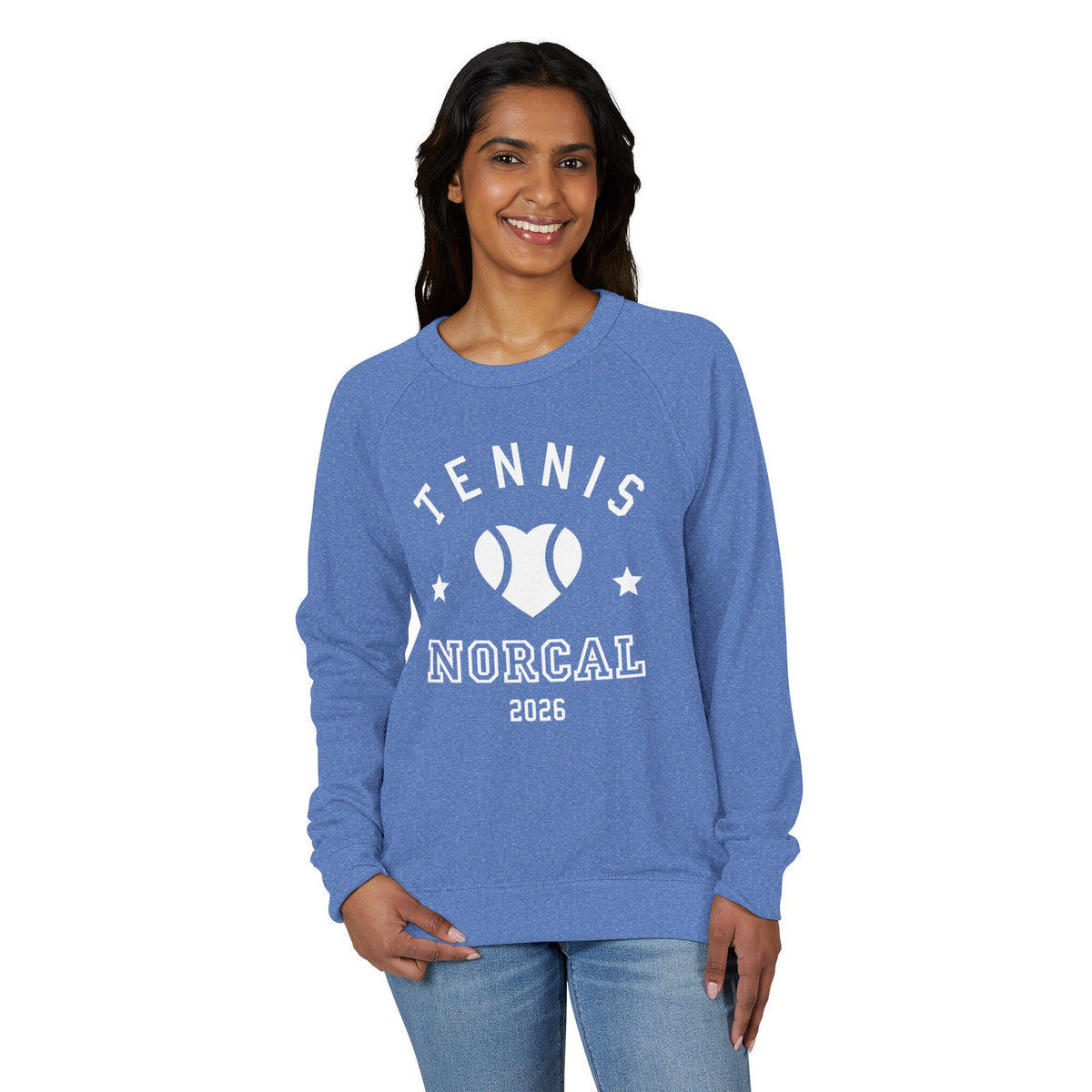 'Tennis NorCal 2026' Heart Crewneck Sweatshirt