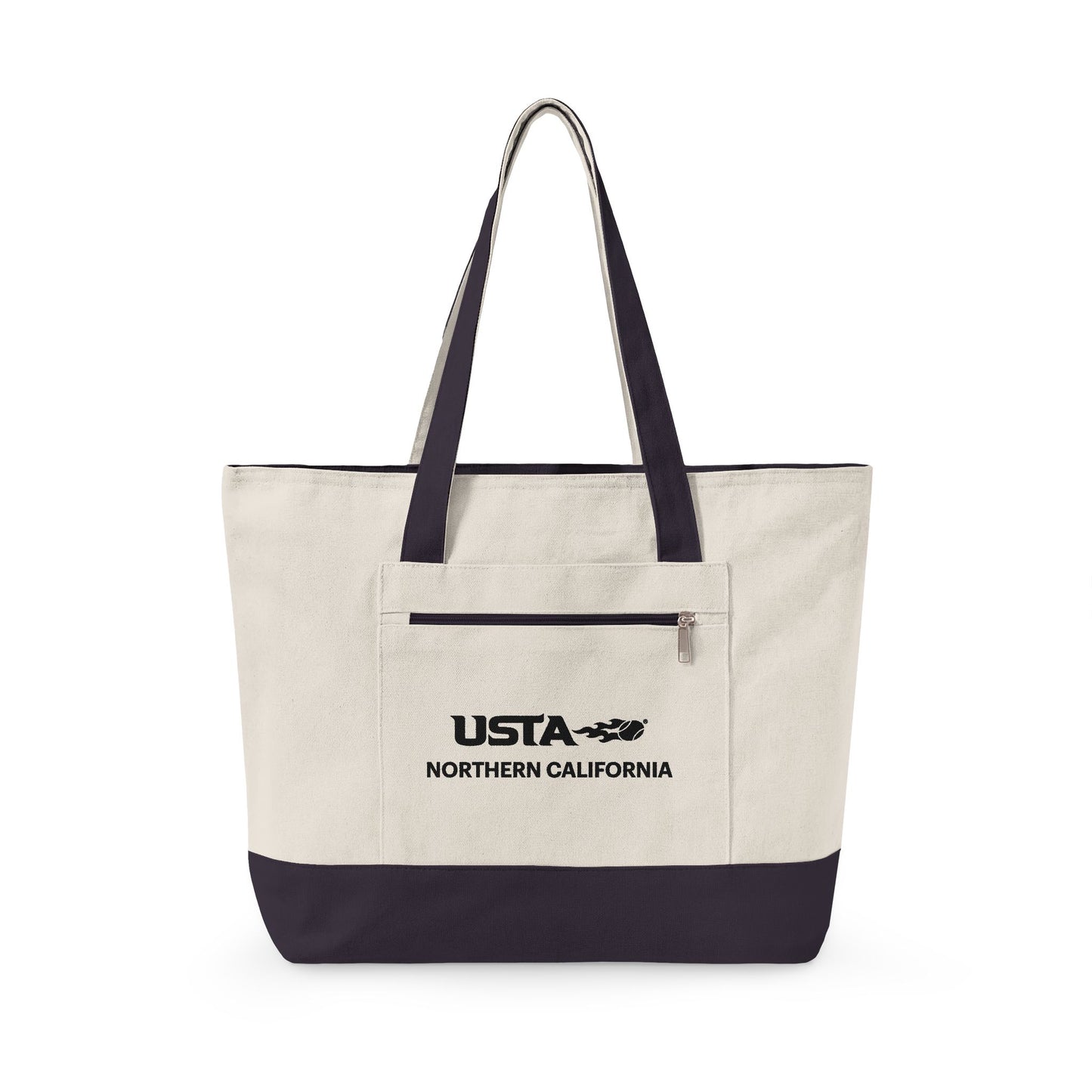 USTA Logo Canvas Zipper Tote Bag