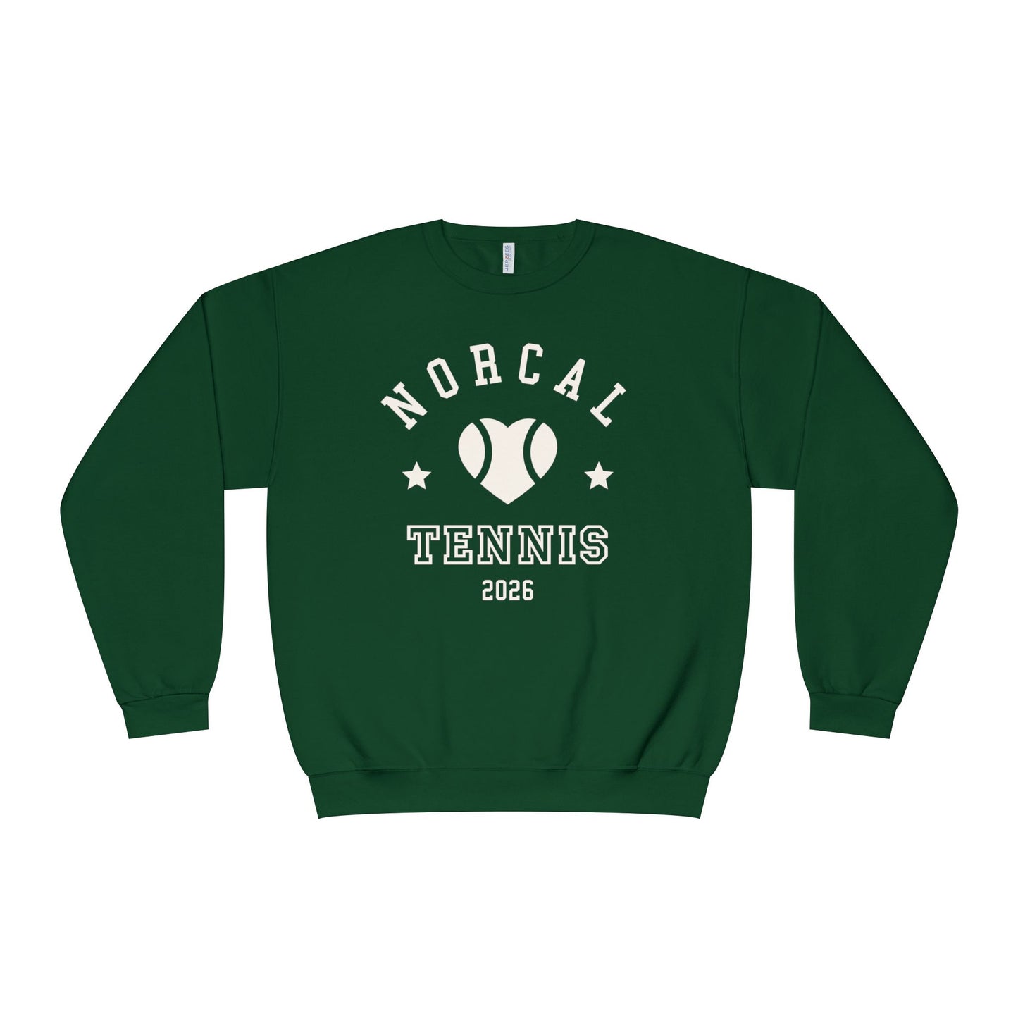 'NorCal Tennis 2026' Heart Crewneck Sweatshirt