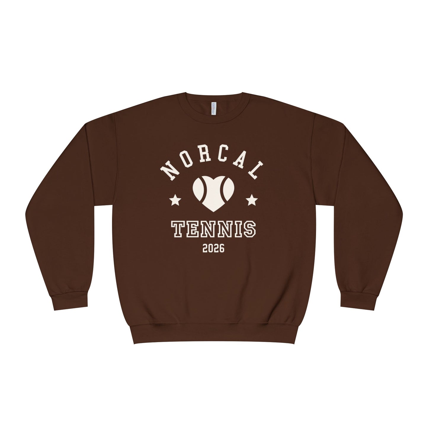 'NorCal Tennis 2026' Heart Crewneck Sweatshirt