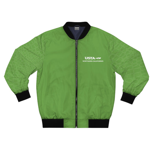 Men's Green Croc USTA Bomber Jacket