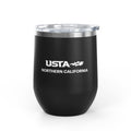 USTA Northern California 12oz Wine Tumbler – Insulated Stainless Steel Travel Cup